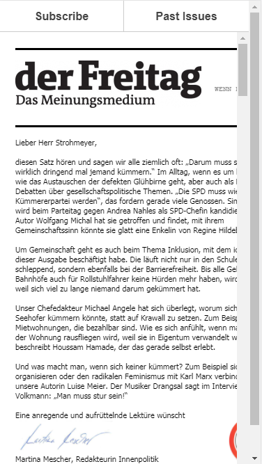 Der Freitag Newsletter » Urban Media