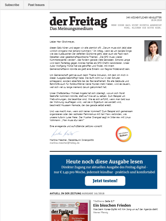 Der Freitag Newsletter » Urban Media