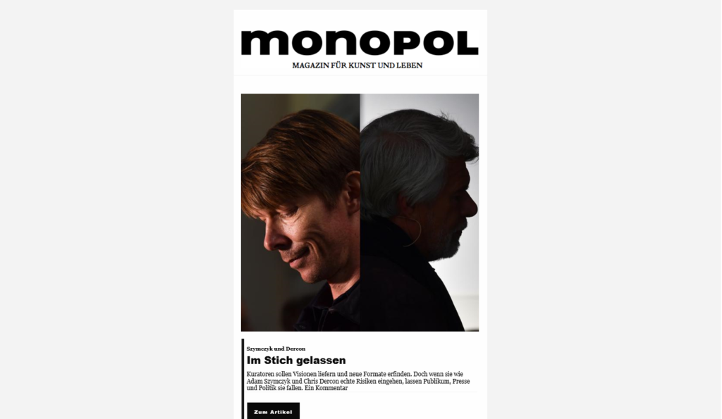 Monopol Newsletter » Urban Media