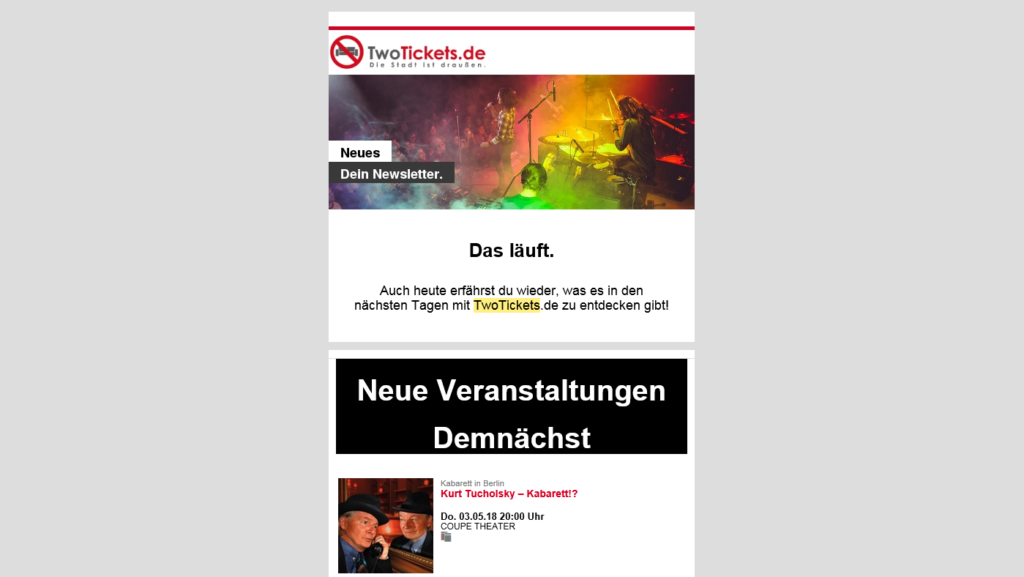 TwoTickets Newsletter » Urban Media