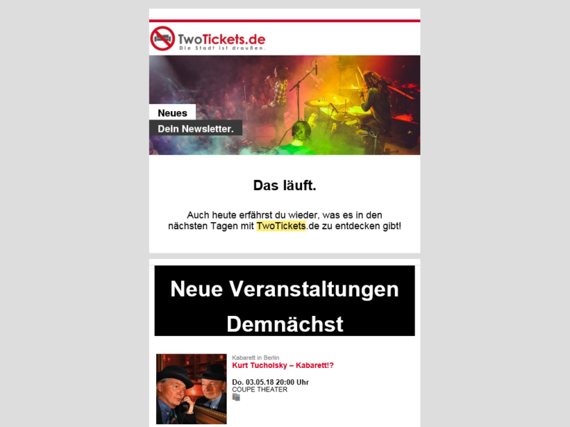 TwoTickets Newsletter » Urban Media