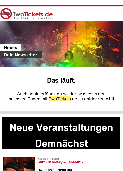 TwoTickets Newsletter » Urban Media