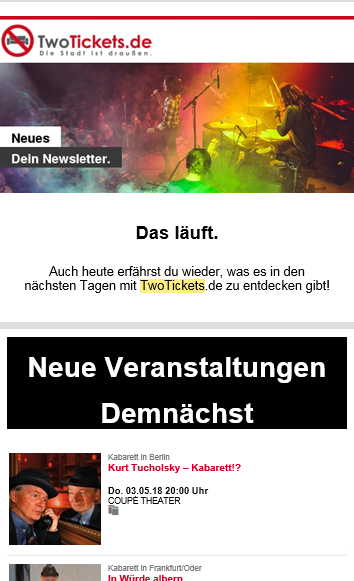 TwoTickets Newsletter » Urban Media